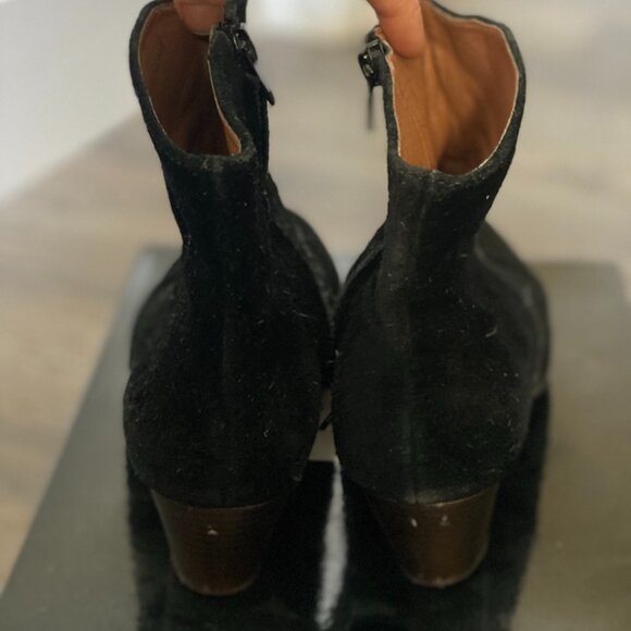 Lucky Brand Western Style Suede Leather Bootie Black/ Size 7.5 - Picture 3 of 6